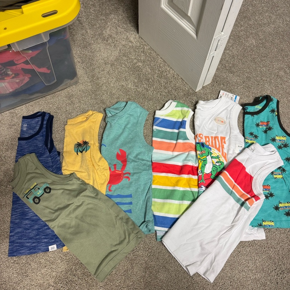 Colorful Kids Tank Tops Set